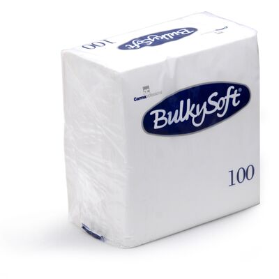 BulkySoft Rainbow Lunch Napkins - White 2-ply 33x33cm x20packs 32980