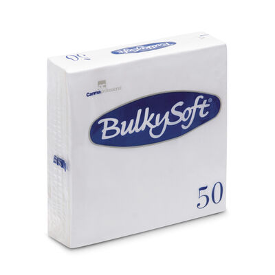 BulkySoft Dinner Napkin-White 40x40cm x20 packs 32990