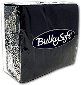 BulkySoft 8 Fold Napkin Black 40 x 40 2 ply BS32098