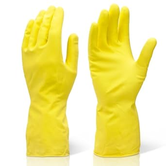 Rubber Gloves - Yellow - Large 12 x Pairs