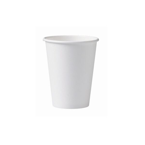 Disposable Cup - White 12oz single wall compostable Case of 1000