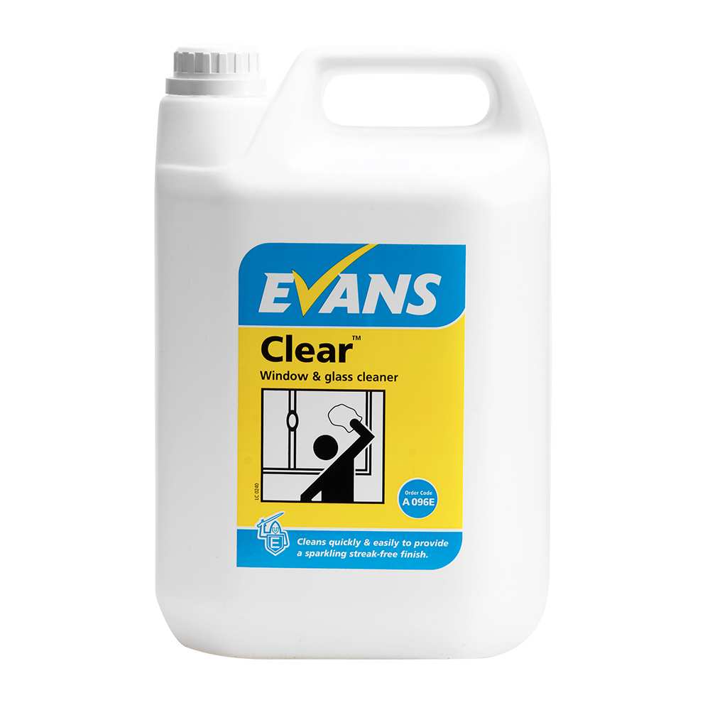 Clear Stainless Steel, Window and Glass Cleaner 5 Litre