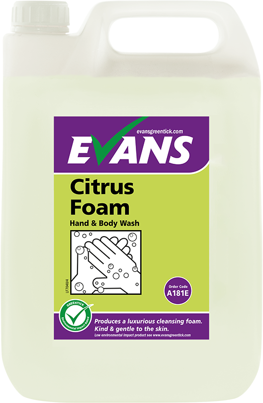 Evans Handwash Citrus Foam - 5 litres