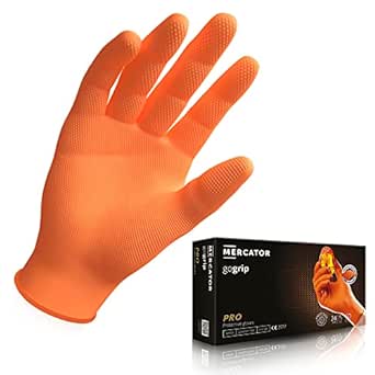 Orange Nitrile Mercator Ideall Grip Glove -Box of 50