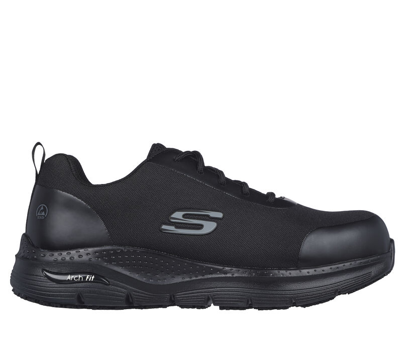 SKECHERS RINGSTAP ARCH FIT S3 TRAINERS-BLACK