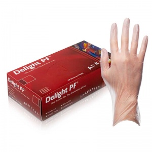 Aurelia Delight Clear Vinyl Powderfree Gloves