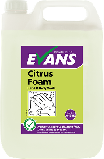 [EVHS050] Evans Handwash Citrus Foam - 5 litres