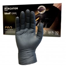 Black Nitrile Mercator Ideall Grip Glove -Box of 50