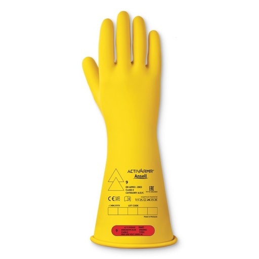 Ansell ActivArmr RIG014Y Class 0 Electrical Insulating Gloves