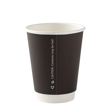 Takeaway Cup -  Double walled black - case of 500